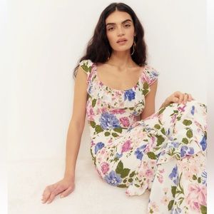 Reformation Tripoli Ruffle dress Floral || 6